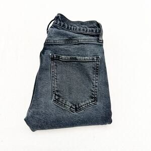 AGOLDE Toni Black Charcoal Wash Frayed Hem Denim Skinny Jeans A133D-3002 Size 25